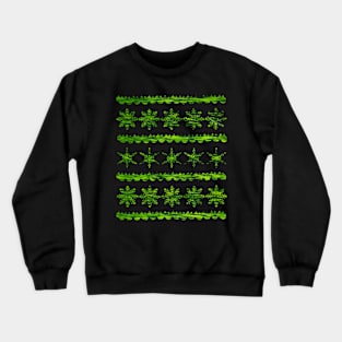 Green Christmas Snowflake Design Crewneck Sweatshirt